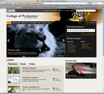 BBC college of production
